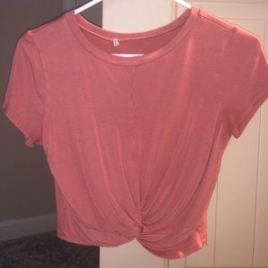 Pink Cropped Tee